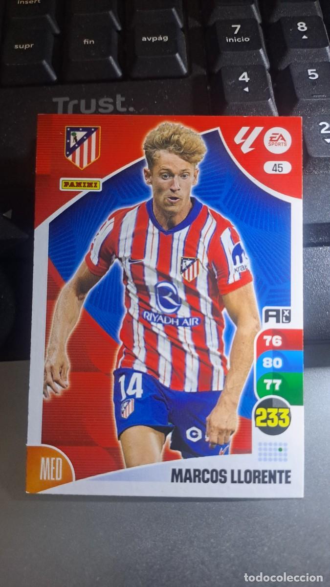 Coleccionismo cromos antiguos: ADRENALYN XL MARCOS LLORENTE 45 ATLETICO DE MADRID CROMO LIGA 2024 2025 24 25 PANINI