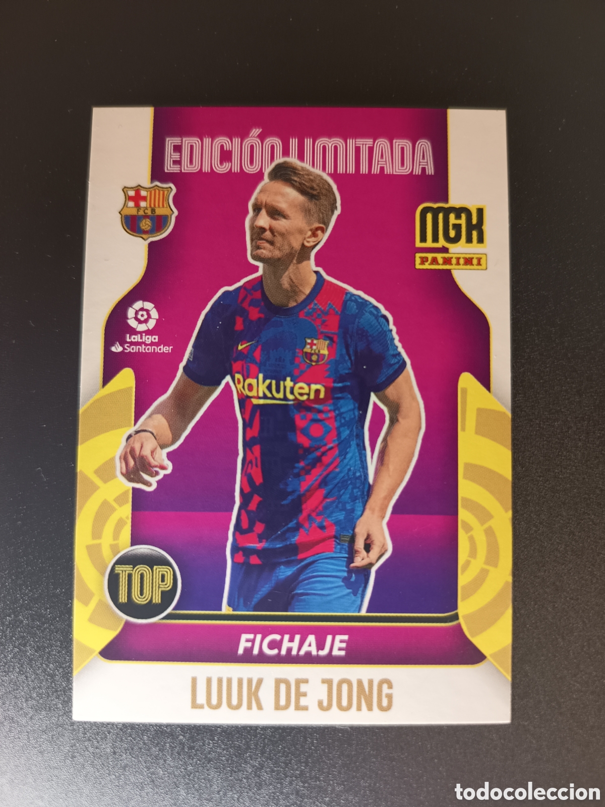 Coleccionismo cromos antiguos: LUUK DE JONG BARCELONA EDICION LIMITADA PANINI MEGACRACKS 2021-22 2021 2022