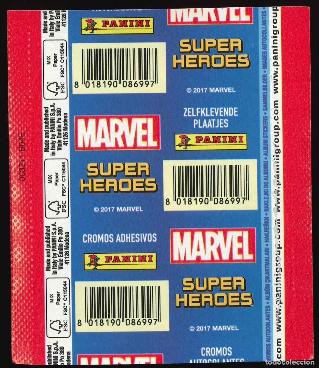 Coleccionismo cromos antiguos: MARVEL SUPER H&Eacute;ROES - PANINI (2017) / SOBRE VAC&Iacute;O - Foto 2