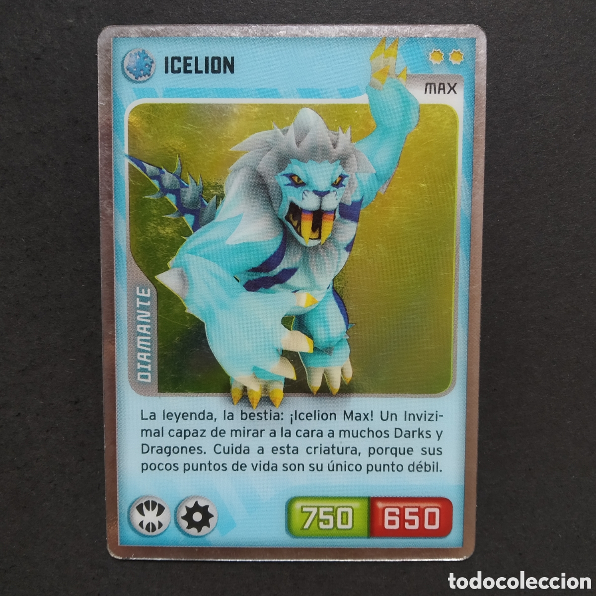 Coleccionismo cromos antiguos: CROMO - N&ordm; 093 - ICELION - INVIZIMALS, DESAFIOS OCULTOS - PANINI - A&Ntilde;O 2013