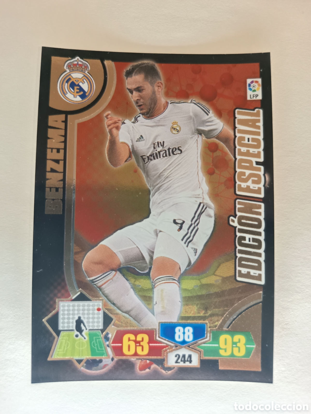 Coleccionismo cromos antiguos: BENZEMA EDICION ESPECIAL ADRENALYN 2013-14 2013 2014