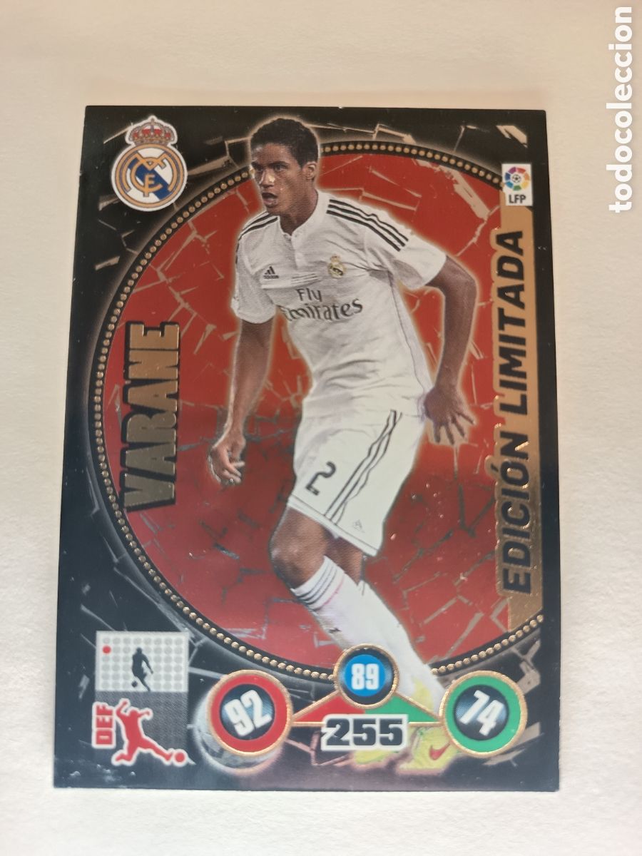 Coleccionismo cromos antiguos: VARANE EDICION LIMITADA ADRENALYN 2014-15 2014 2015