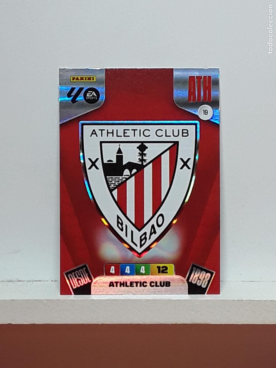Coleccionismo cromos antiguos: ADRENALYN 2025 2026 25 26 ALBUM PANINI LIGA N 19 ATHLETIC ESCUDO