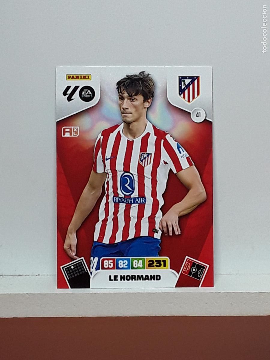 Coleccionismo cromos antiguos: ADRENALYN 2025 2026 25 26 ALBUM PANINI LIGA N 41 ATLETICO MADRID LE NORMAND