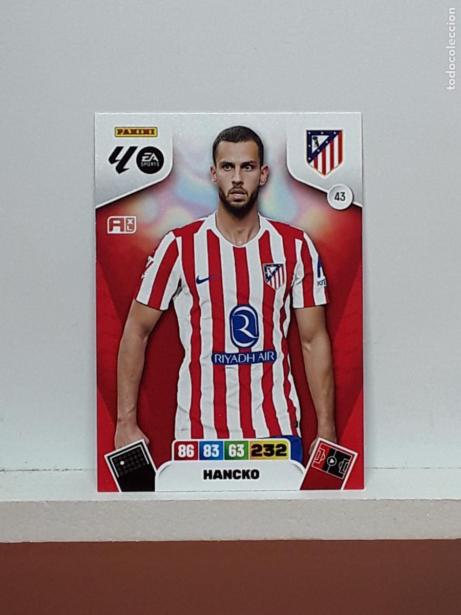 Coleccionismo cromos antiguos: ADRENALYN 2025 2026 25 26 ALBUM PANINI LIGA N 43 ATLETICO MADRID HANCKO