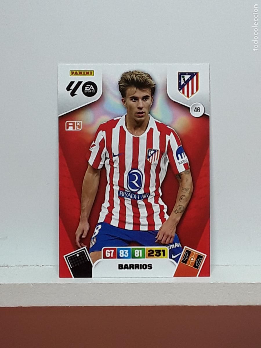 Coleccionismo cromos antiguos: ADRENALYN 2025 2026 25 26 ALBUM PANINI LIGA N 46 ATLETICO MADRID BARRIOS