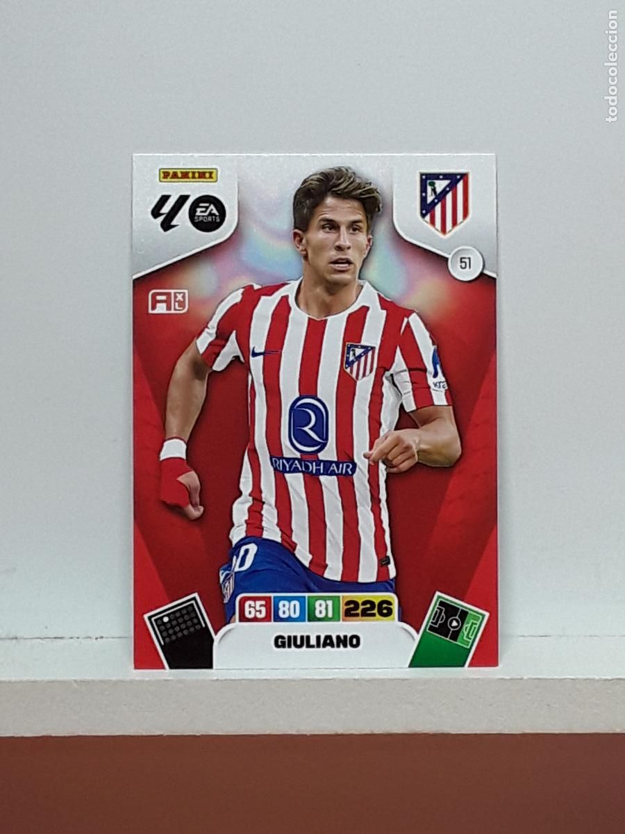 Coleccionismo cromos antiguos: ADRENALYN 2025 2026 25 26 ALBUM PANINI LIGA N 51 ATLETICO MADRID GIULIANO