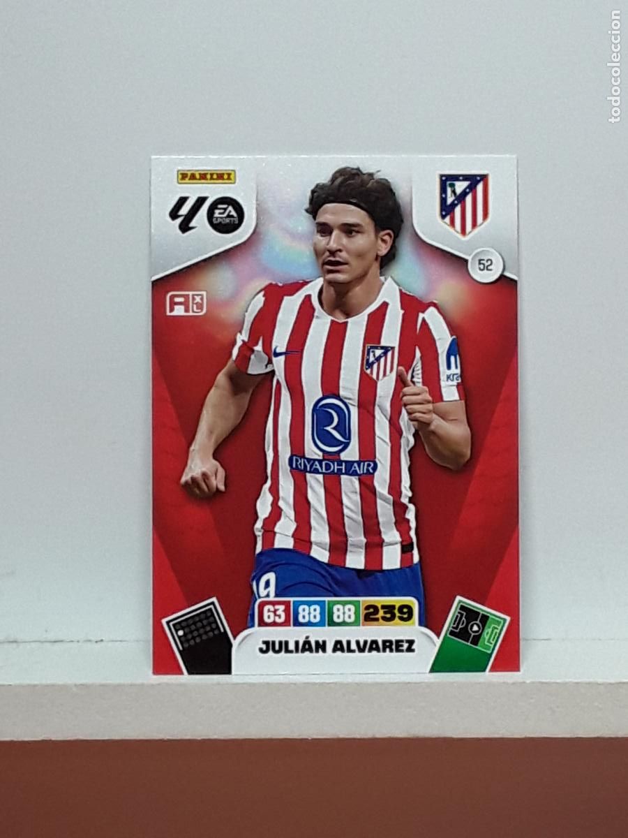 Coleccionismo cromos antiguos: ADRENALYN 2025 2026 25 26 ALBUM PANINI LIGA N 52 ATLETICO MADRID JULIAN ALVAREZ