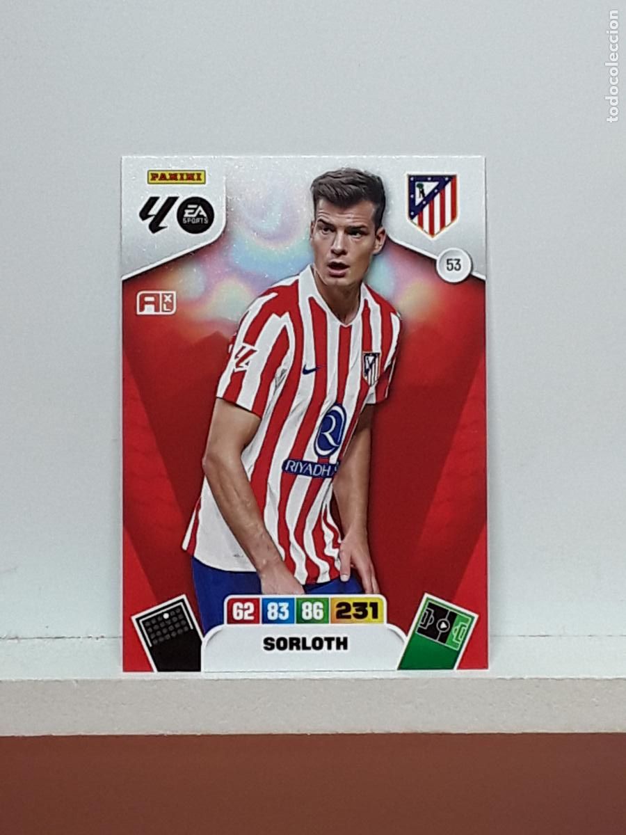 Coleccionismo cromos antiguos: ADRENALYN 2025 2026 25 26 ALBUM PANINI LIGA N 53 ATLETICO MADRID SORLOTH