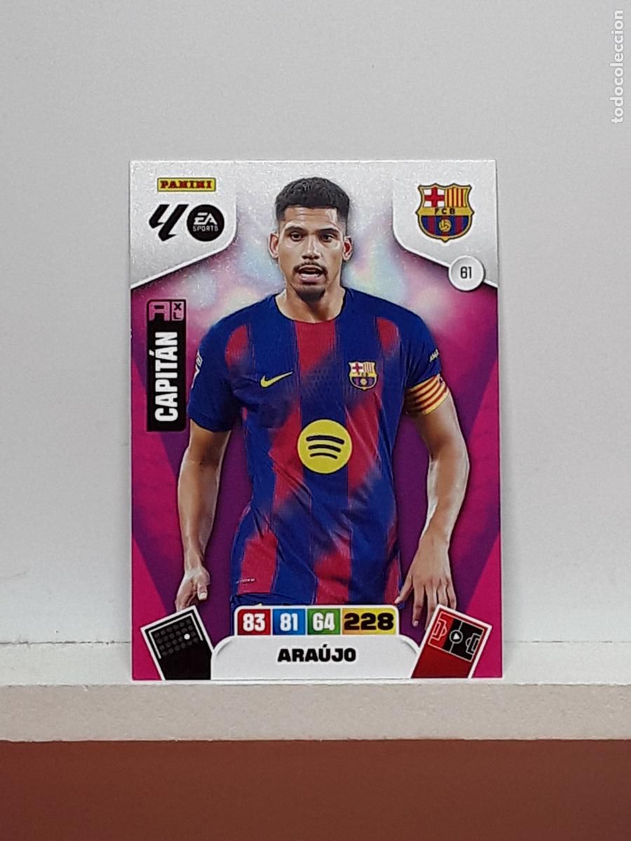 Coleccionismo cromos antiguos: ADRENALYN 2025 2026 25 26 ALBUM PANINI LIGA N 61 BARCELONA ARAUJO