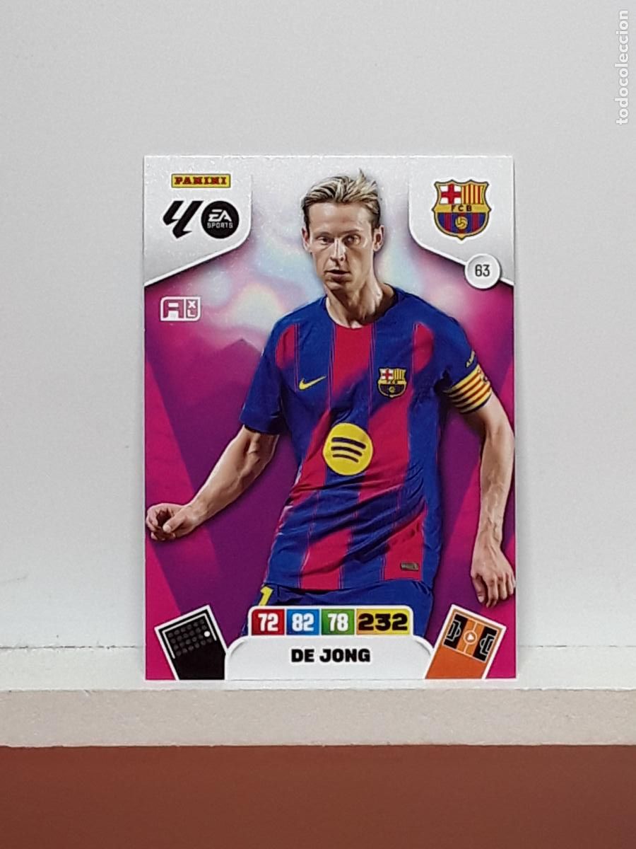 Coleccionismo cromos antiguos: ADRENALYN 2025 2026 25 26 ALBUM PANINI LIGA N 63 BARCELONA DE JONG