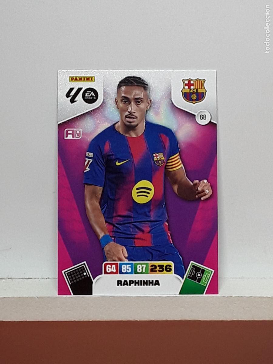 Coleccionismo cromos antiguos: ADRENALYN 2025 2026 25 26 ALBUM PANINI LIGA N 68 BARCELONA RAPHINHA