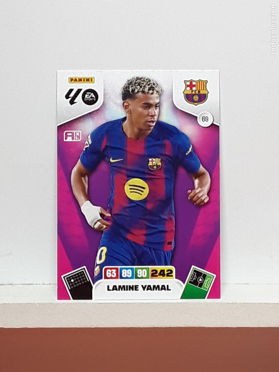 Coleccionismo cromos antiguos: ADRENALYN 2025 2026 25 26 ALBUM PANINI LIGA N 69 BARCELONA LAMINE YAMAL