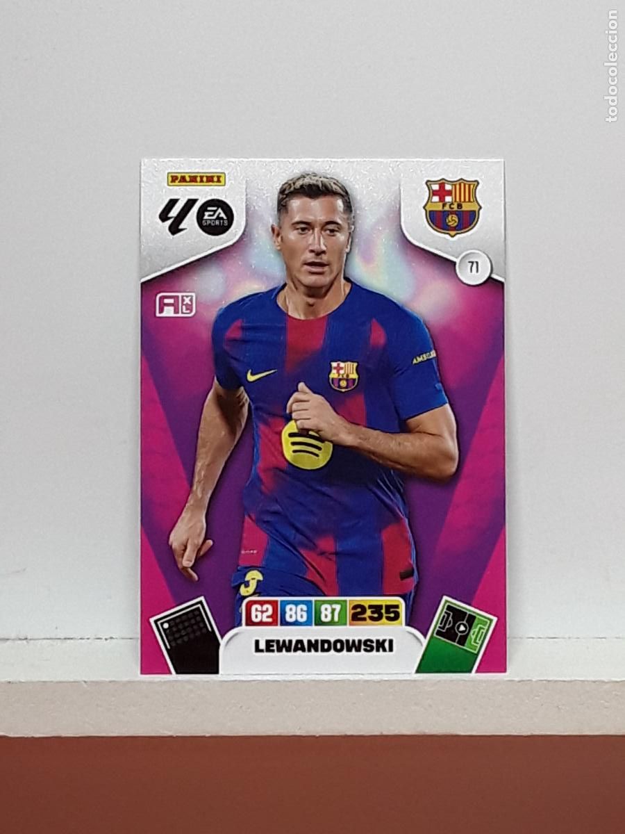 Coleccionismo cromos antiguos: ADRENALYN 2025 2026 25 26 ALBUM PANINI LIGA N 71 BARCELONA LEWANDOWSKI