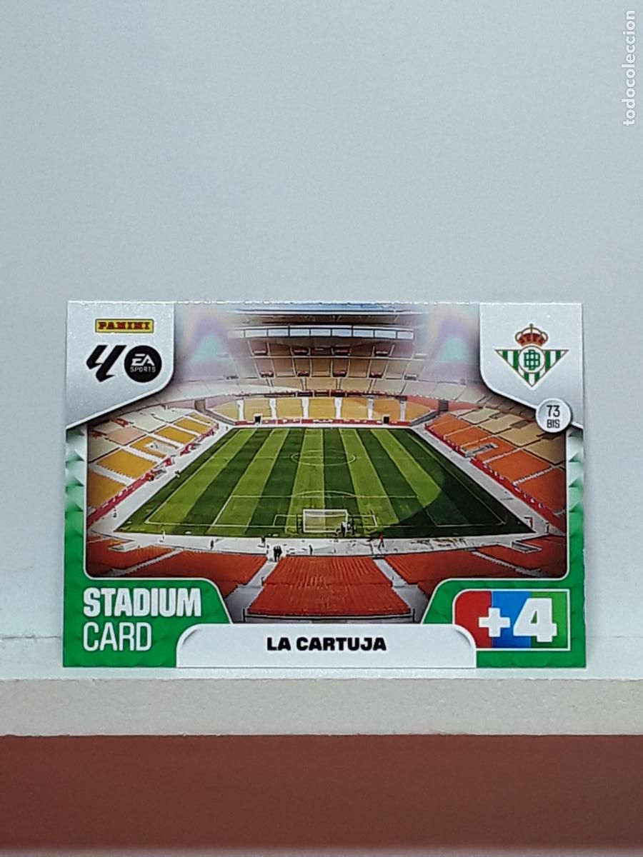 Coleccionismo cromos antiguos: ADRENALYN 2025 2026 25 26 ALBUM PANINI LIGA N 73BIS 73 BIS BETIS ESTADIO LA CARTUJA