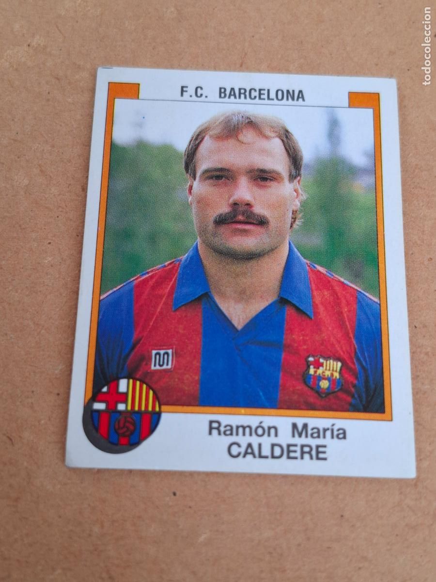 Coleccionismo cromos antiguos: F&Uacute;TBOL 88 - PANINI - 55 RAM&Oacute;N MAR&Iacute;A CALDER&Eacute; - FC. BARCELONA ( NUNCA PEGADO ) CA
