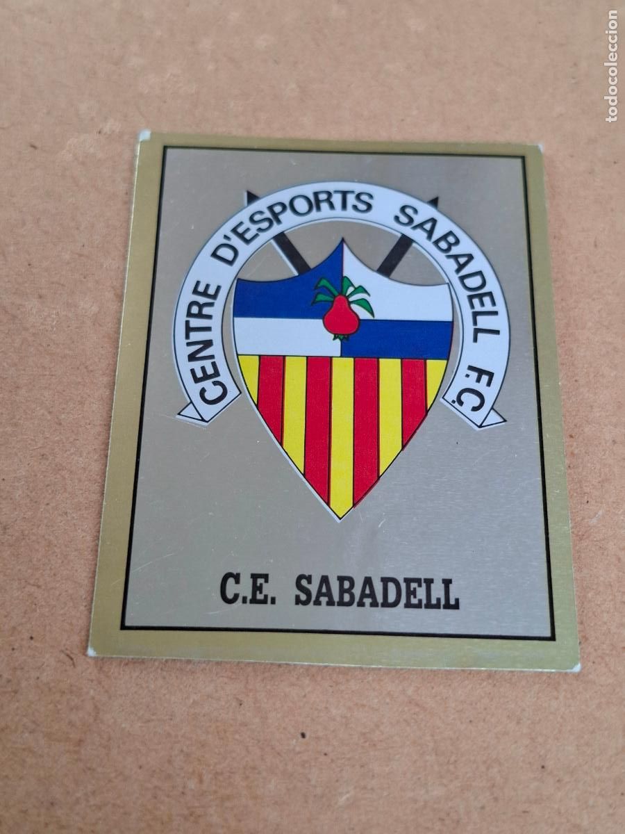 Coleccionismo cromos antiguos: F&Uacute;TBOL 90 - PANINI - 412 ESCUDO C.E. SABADELL ( NUNCA PEGADO ) CA