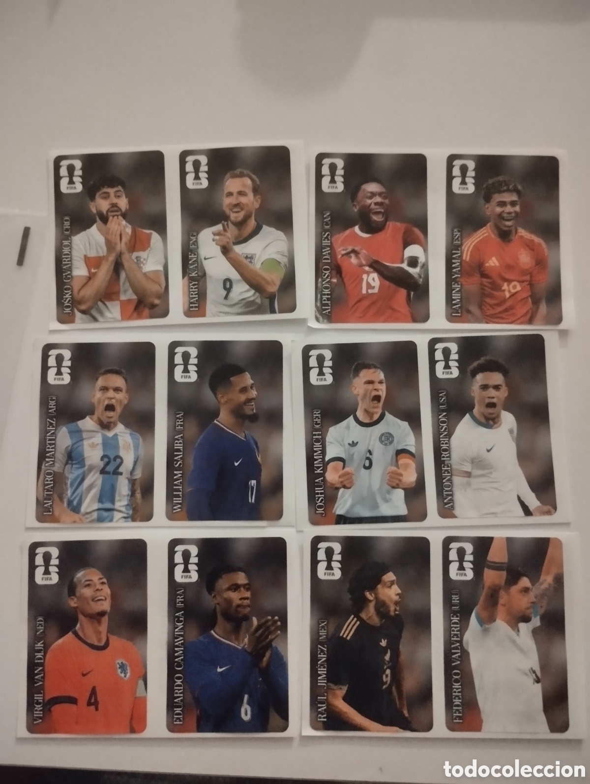 Coleccionismo cromos antiguos: Lote completo 12 cromos de Cocacola Panini mundial originales