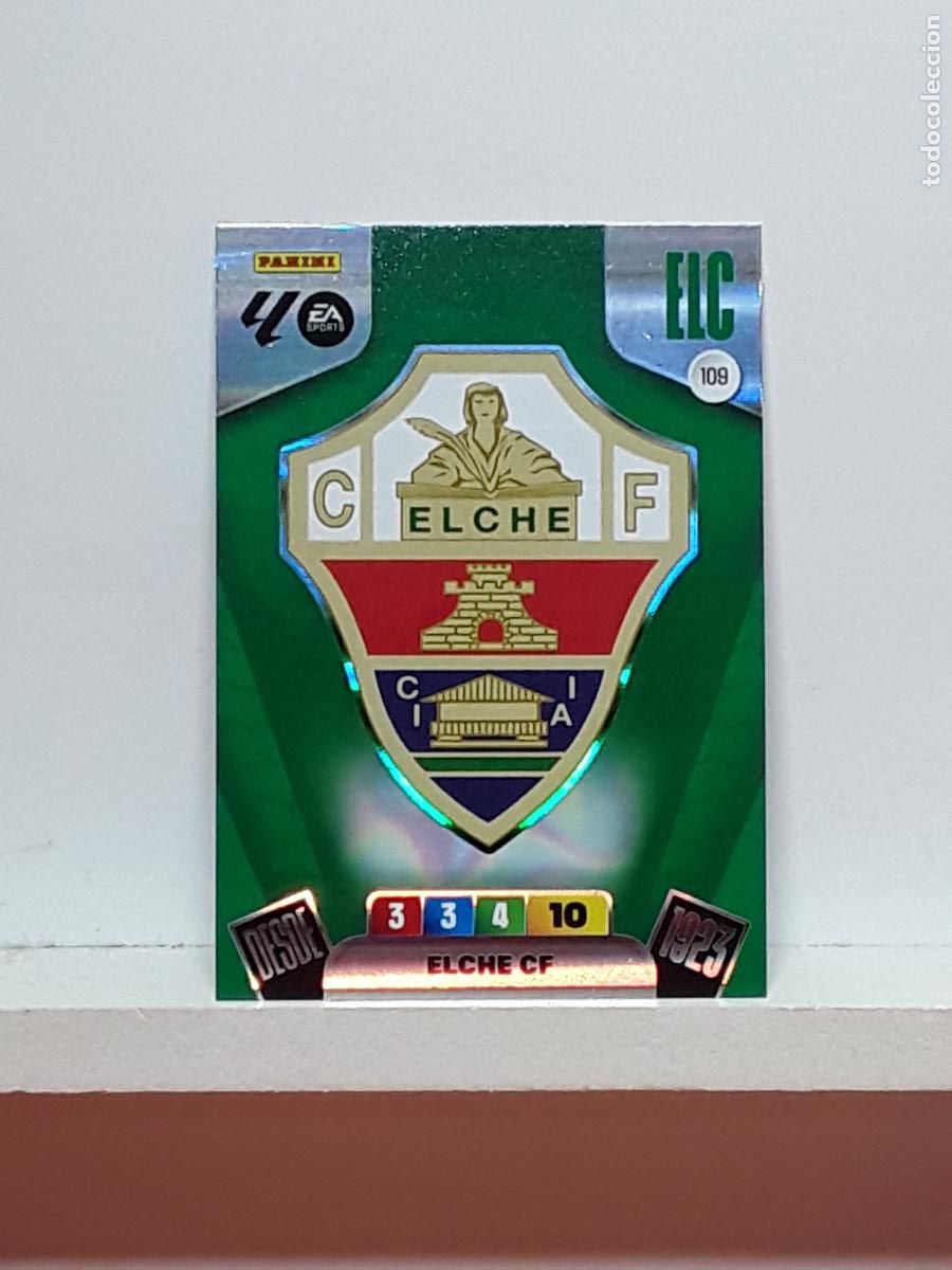 Coleccionismo cromos antiguos: ADRENALYN 2025 2026 25 26 ALBUM PANINI LIGA N 109 ELCHE ESCUDO
