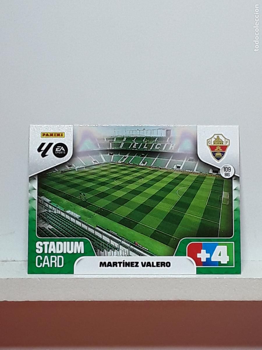 Coleccionismo cromos antiguos: ADRENALYN 2025 2026 25 26 ALBUM PANINI LIGA N 109BIS 109 BIS ELCHE ESTADIO MARTINEZ VALERO