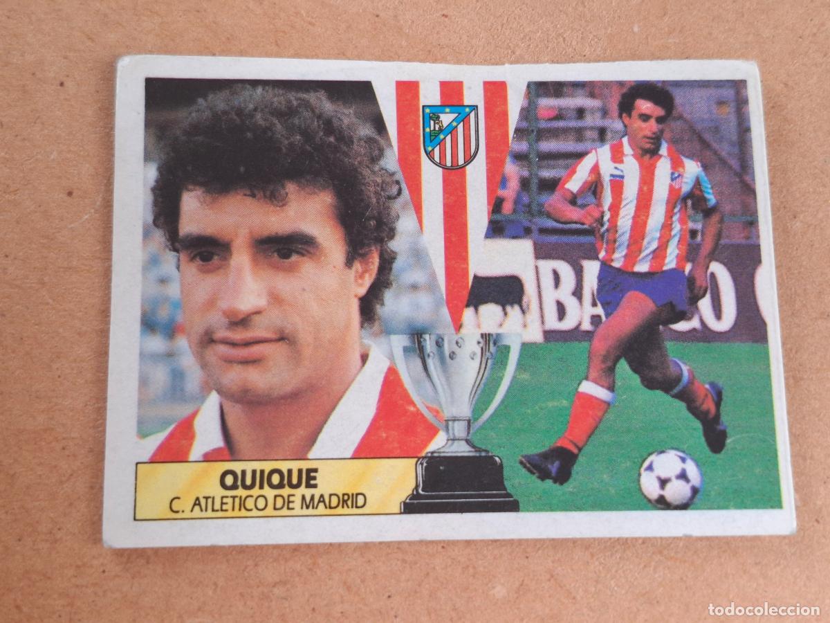Coleccionismo cromos antiguos: ESTE 87 88 1987 1988 - QUIQUE - ATL&Eacute;TICO DE MADRID ( NUNCA PEGADO ) CA