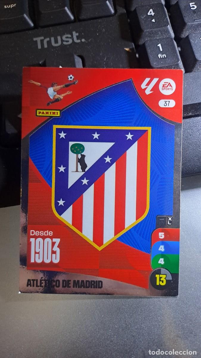 Coleccionismo cromos antiguos: ADRENALYN XL ESCUDO ATLETICO DE MADRID 37 CROMO LIGA 2024 2025 24 25 PANINI
