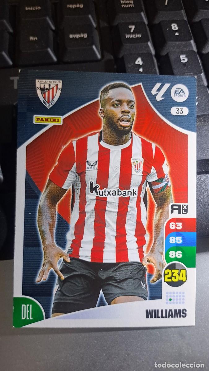 Coleccionismo cromos antiguos: ADRENALYN XL WILLIAMS 33 ATHLETIC CLUB DE BILBAO CROMO LIGA 2024 2025 24 25 PANINI