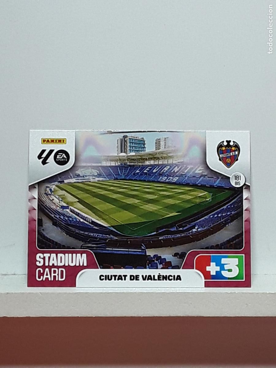 Coleccionismo cromos antiguos: ADRENALYN 2025 2026 25 26 ALBUM PANINI LIGA N 181BIS 181 BIS LEVANTE ESTADIO CIUTAT DE VALENCIA