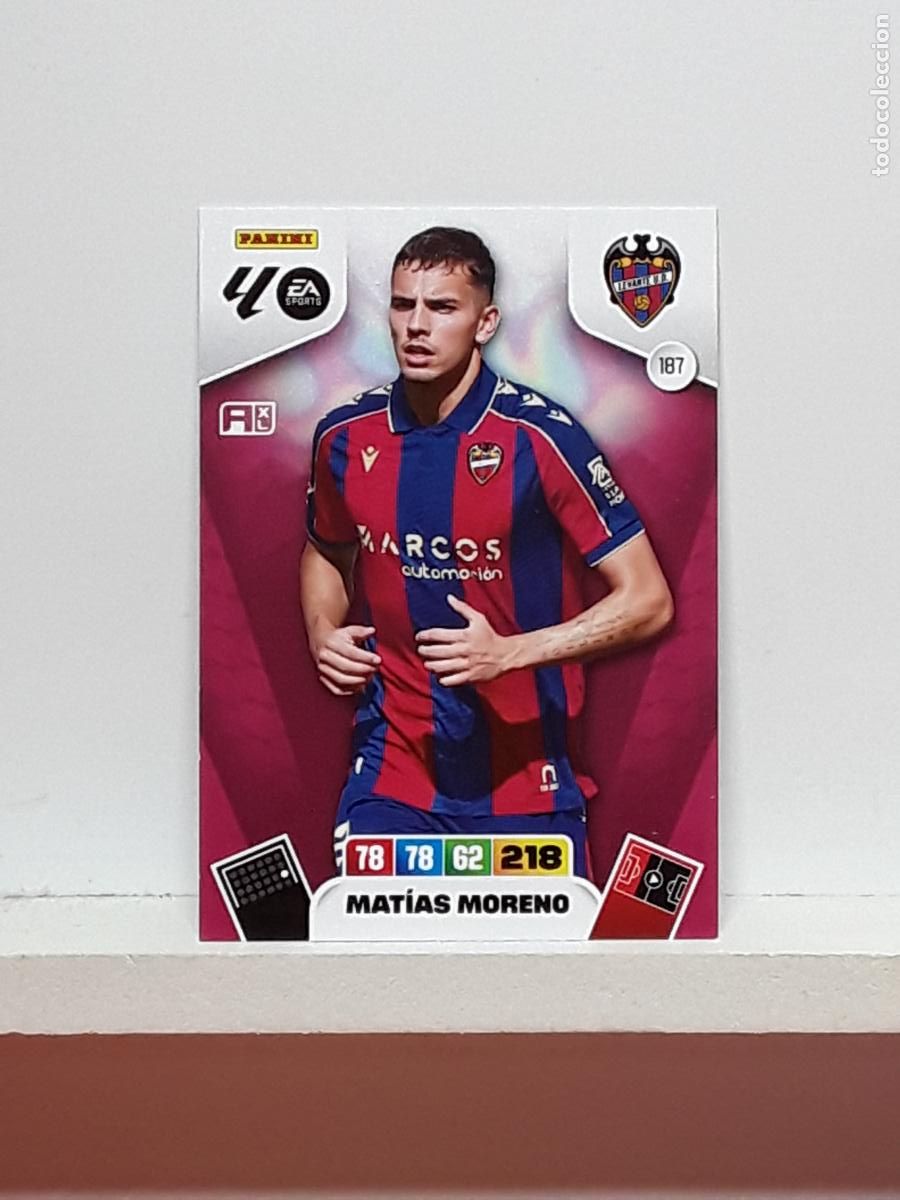Coleccionismo cromos antiguos: ADRENALYN 2025 2026 25 26 ALBUM PANINI LIGA N 187 LEVANTE MATIAS MORENO