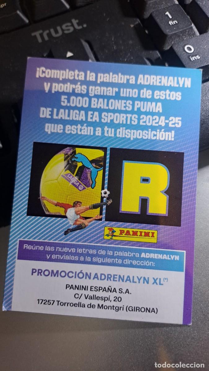 Colecionismo Cromos antigos: ADRENALYN XL LETRA R GRAN PROMOCION BALON PUMA CROMO LIGA 2024 2025 24 25 PANINI
