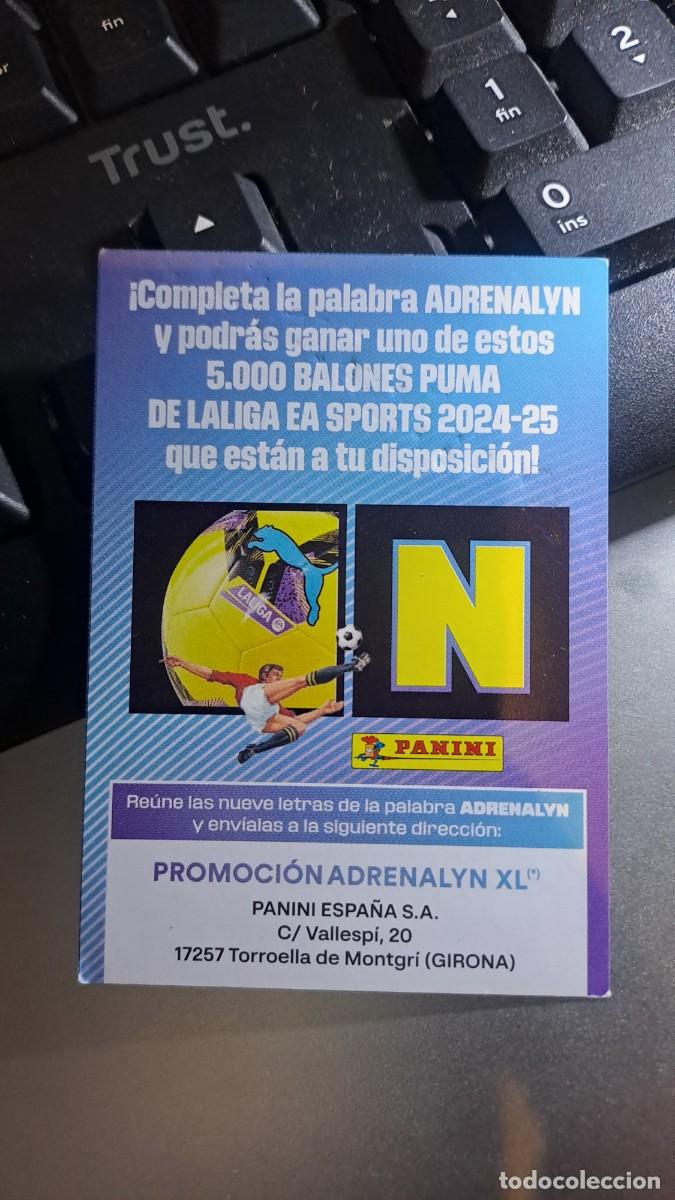 Coleccionismo cromos antiguos: ADRENALYN XL LETRA N GRAN PROMOCION BALON PUMA CROMO LIGA 2024 2025 24 25 PANINI