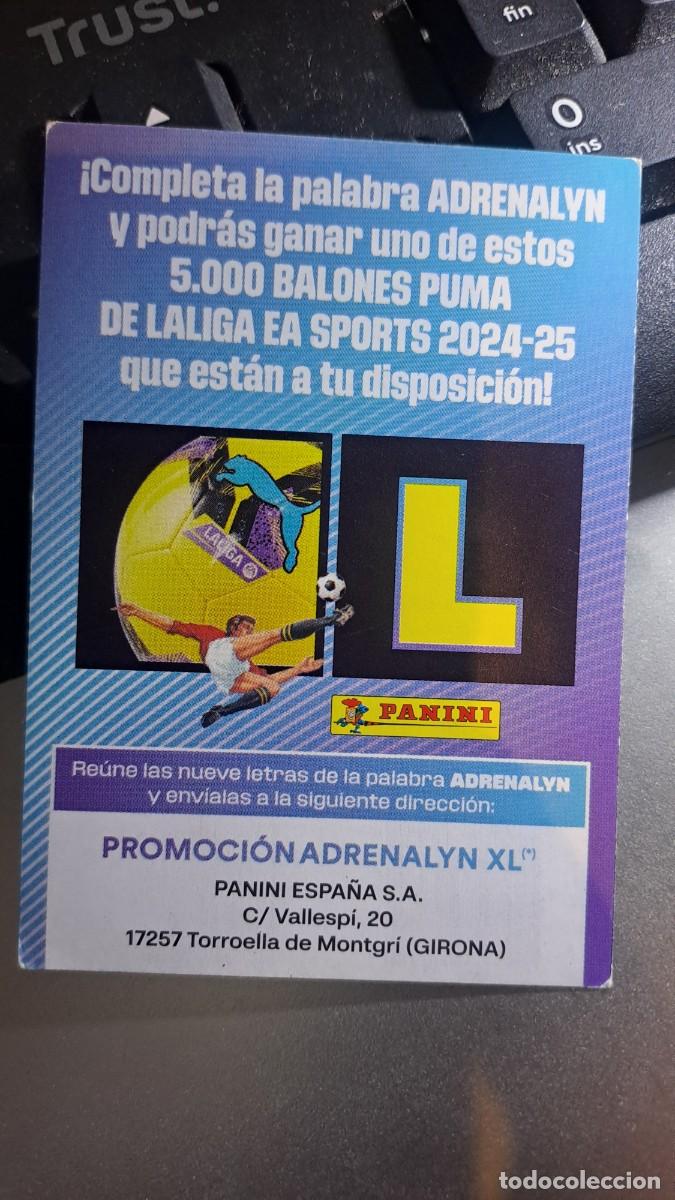Colecionismo Cromos antigos: ADRENALYN XL LETRA L GRAN PROMOCION BALON PUMA CROMO LIGA 2024 2025 24 25 PANINI