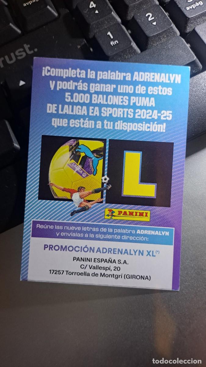Colecionismo Cromos antigos: ADRENALYN XL LETRA L GRAN PROMOCION BALON PUMA CROMO LIGA 2024 2025 24 25 PANINI