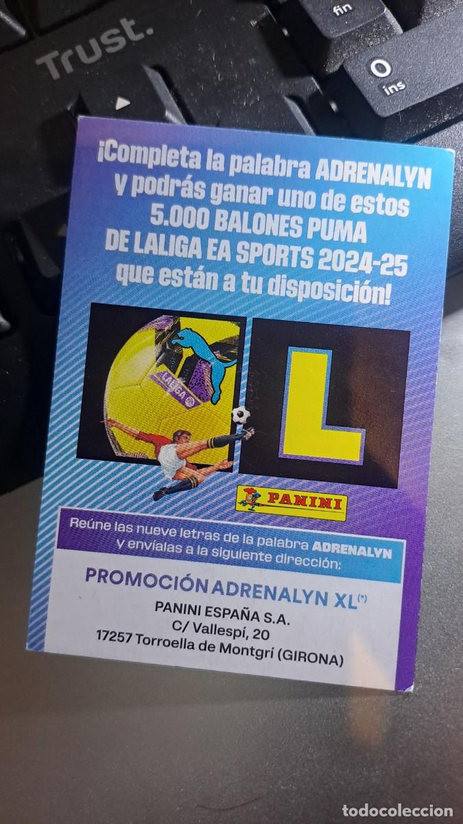 Colecionismo Cromos antigos: ADRENALYN XL LETRA L GRAN PROMOCION BALON PUMA CROMO LIGA 2024 2025 24 25 PANINI
