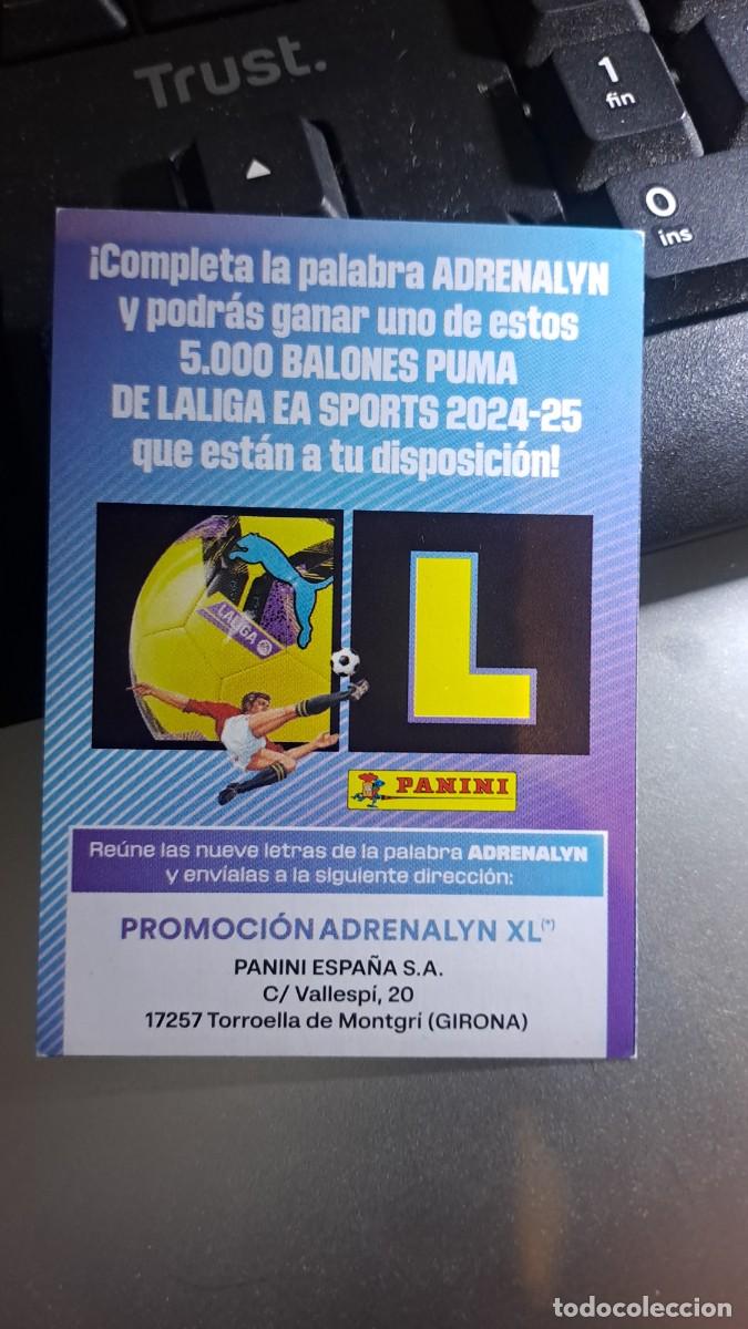 Colecionismo Cromos antigos: ADRENALYN XL LETRA L GRAN PROMOCION BALON PUMA CROMO LIGA 2024 2025 24 25 PANINI