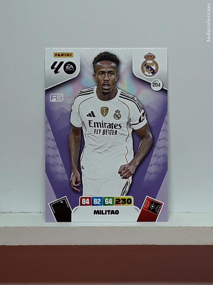 Colecionismo Cromos antigos: ADRENALYN 2025 2026 25 26 ALBUM PANINI LIGA N 204 REAL MADRID MILITAO