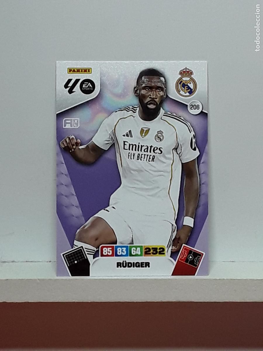 Coleccionismo cromos antiguos: ADRENALYN 2025 2026 25 26 ALBUM PANINI LIGA N 206 REAL MADRID RUDIGER