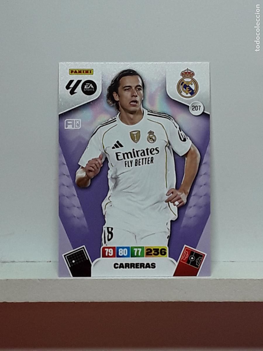 Coleccionismo cromos antiguos: ADRENALYN 2025 2026 25 26 ALBUM PANINI LIGA N 207 REAL MADRID CARRERAS