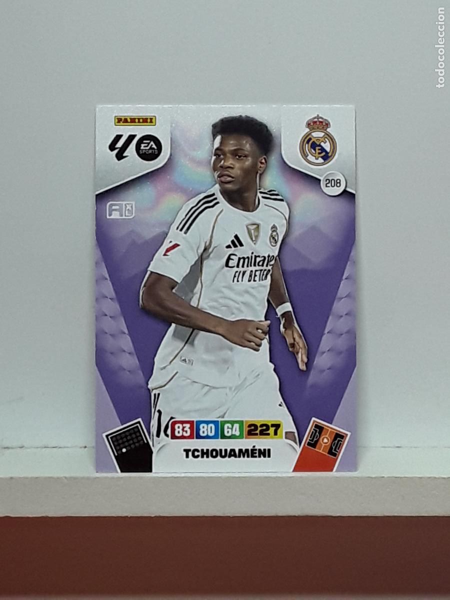 Coleccionismo cromos antiguos: ADRENALYN 2025 2026 25 26 ALBUM PANINI LIGA N 208 REAL MADRID TCHOUAMENI