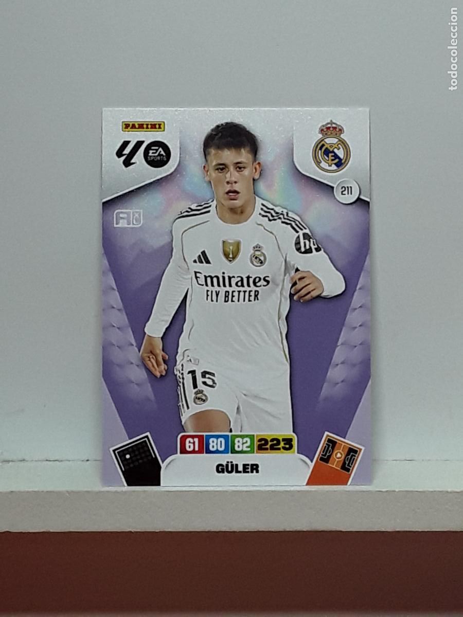 Coleccionismo cromos antiguos: ADRENALYN 2025 2026 25 26 ALBUM PANINI LIGA N 211 REAL MADRID ARDA GULER