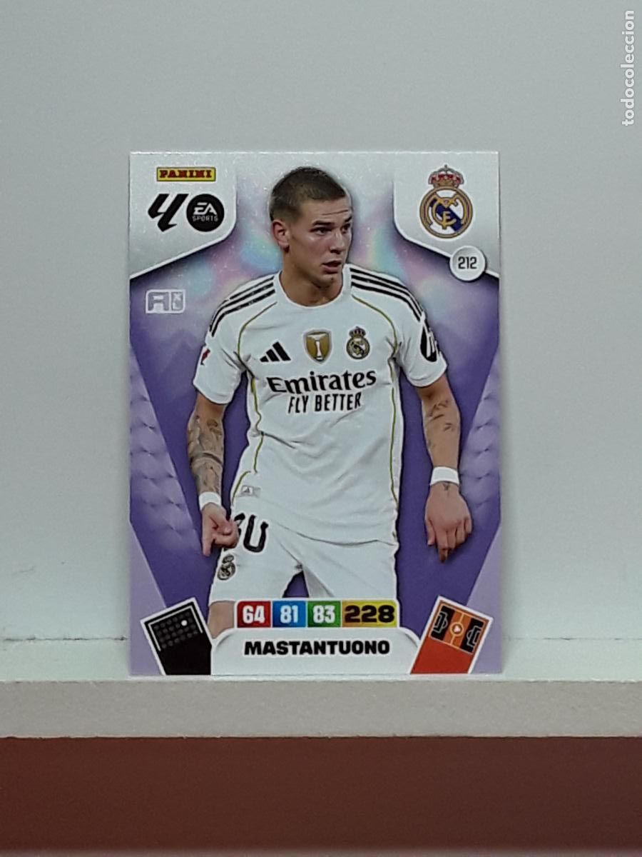 Colecionismo Cromos antigos: ADRENALYN 2025 2026 25 26 ALBUM PANINI LIGA N 212 REAL MADRID MASTANTUONO