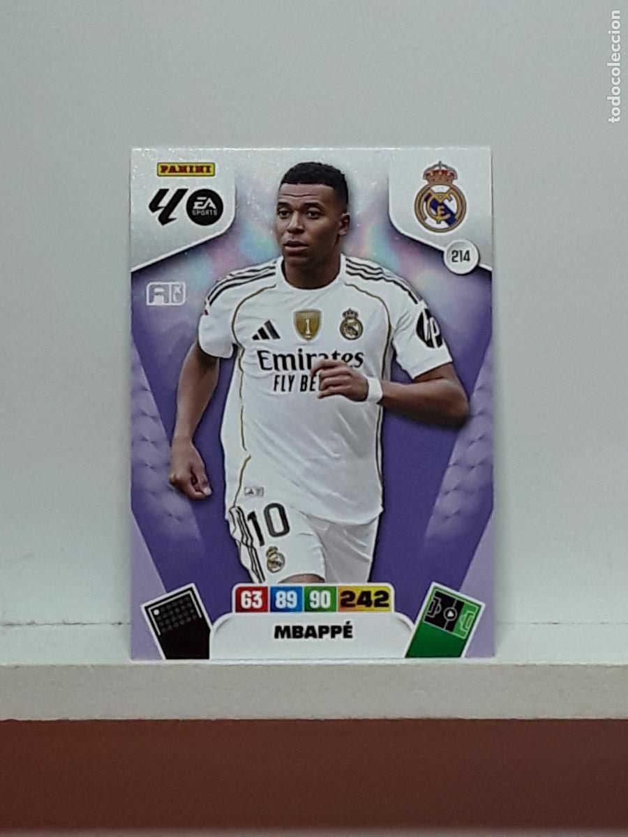 Colecionismo Cromos antigos: ADRENALYN 2025 2026 25 26 ALBUM PANINI LIGA N 214 REAL MADRID KYLIAN MBAPPE