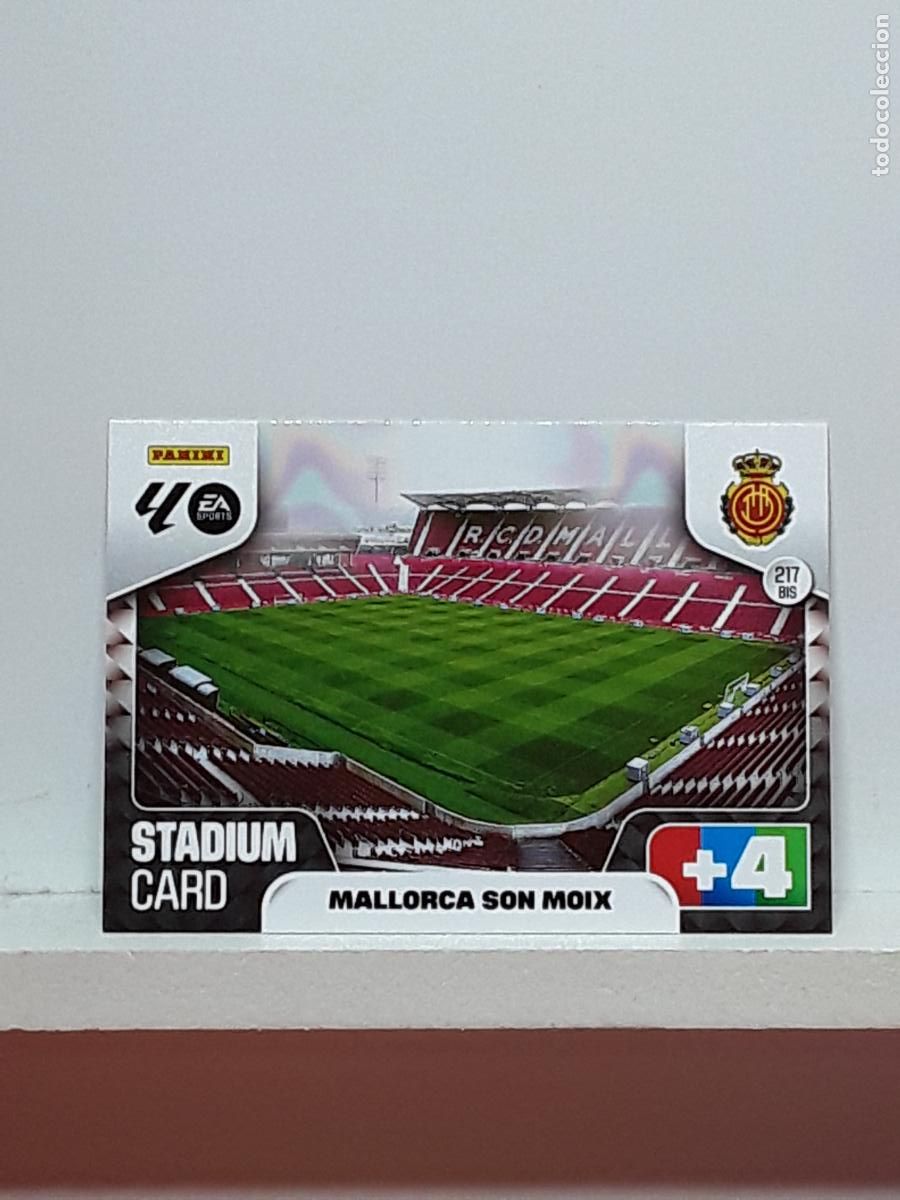 Collectionnisme Cartes &agrave; collectionner anciennes: ADRENALYN 2025 2026 25 26 ALBUM PANINI LIGA N 217BIS 217 BIS MALLORCA ESTADIO SON MOIX