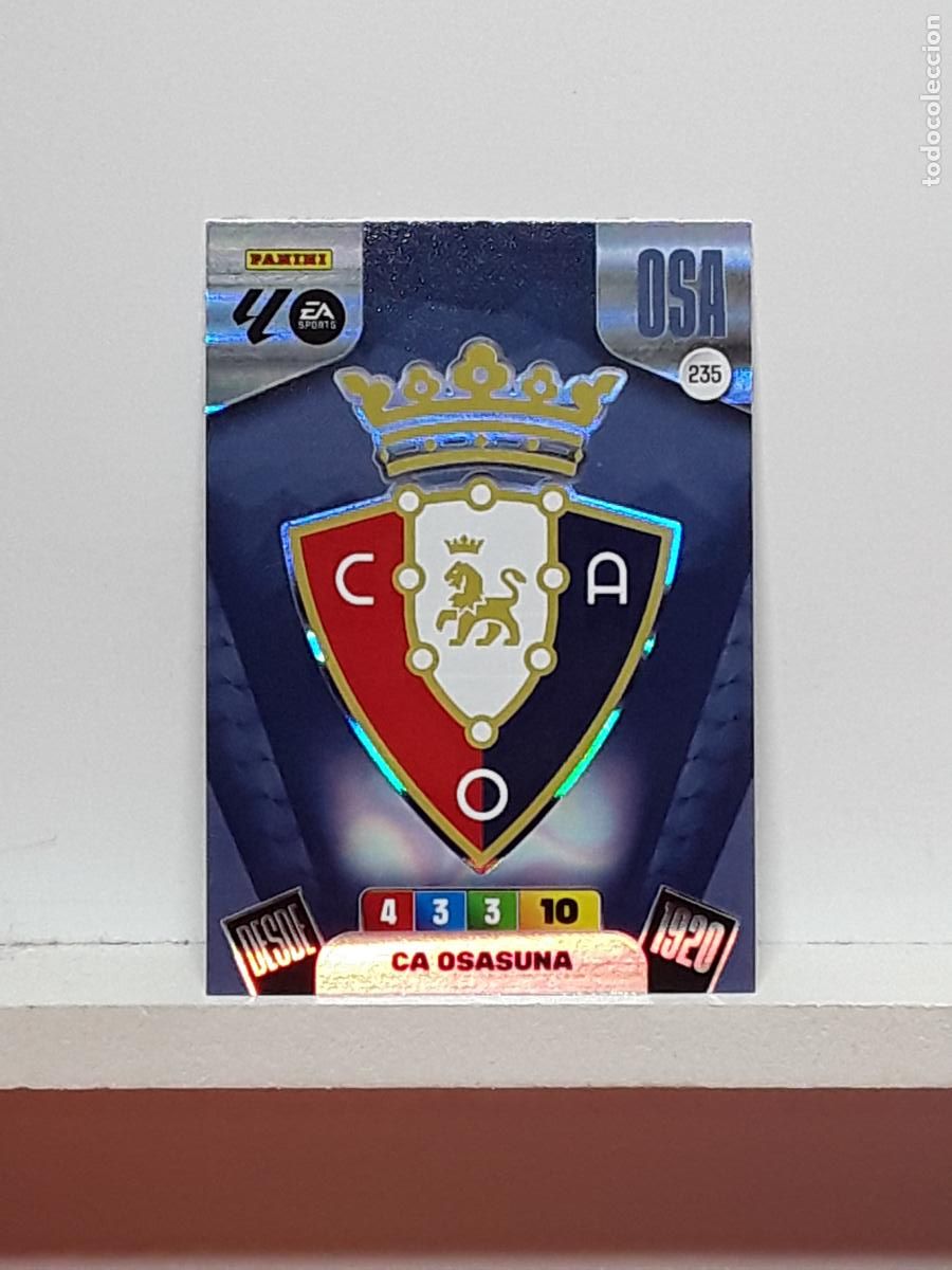 Coleccionismo cromos antiguos: ADRENALYN 2025 2026 25 26 ALBUM PANINI LIGA N 235 OSASUNA ESCUDO