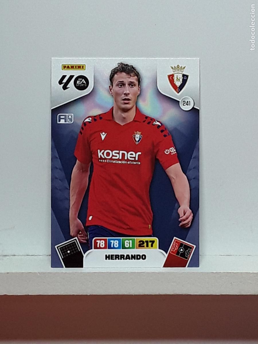 Coleccionismo cromos antiguos: ADRENALYN 2025 2026 25 26 ALBUM PANINI LIGA N 241 OSASUNA HERRANDO