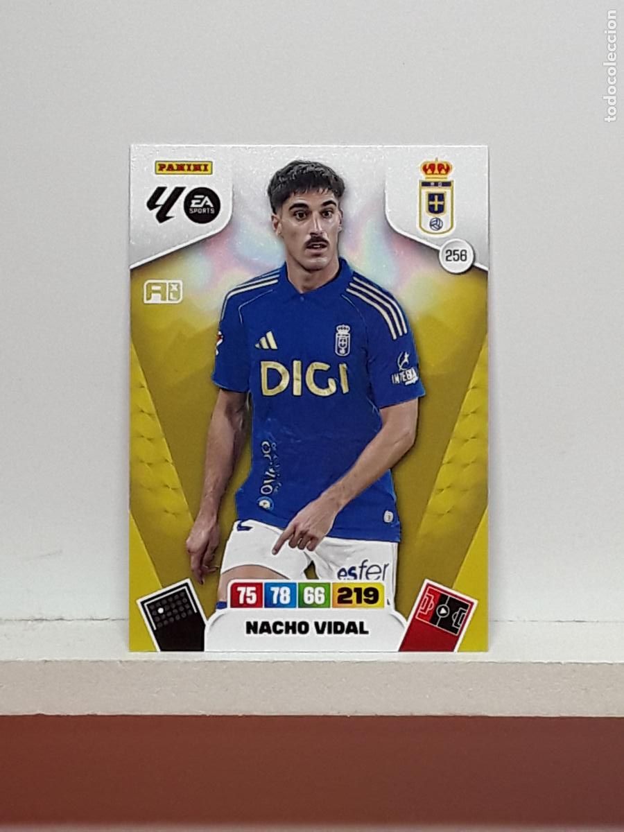 Coleccionismo cromos antiguos: ADRENALYN 2025 2026 25 26 ALBUM PANINI LIGA N 256 OVIEDO NACHO VIDAL