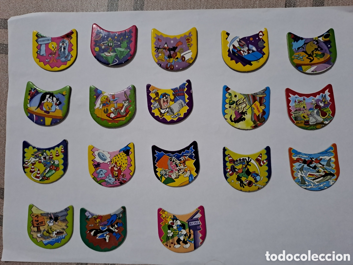 Collezionismo Figurine antiche: Lote 18 tazos Loki Looney