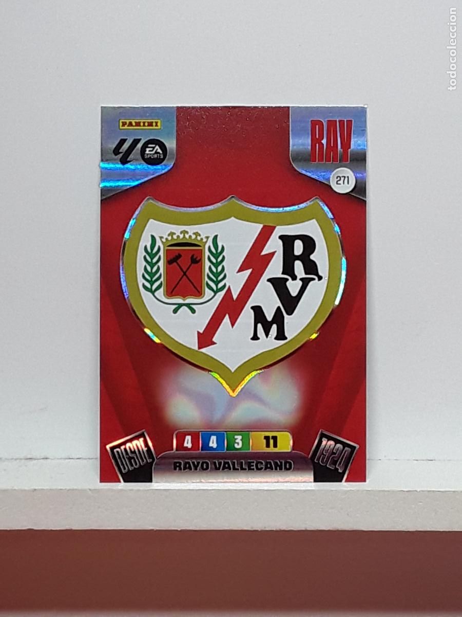 Coleccionismo cromos antiguos: ADRENALYN 2025 2026 25 26 ALBUM PANINI LIGA N 271 RAYO VALLECANO ESCUDO