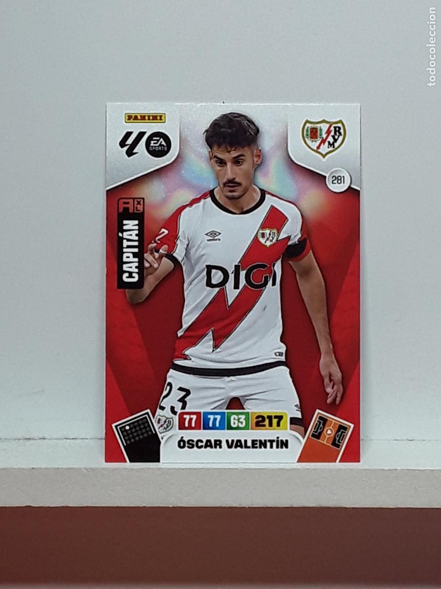 Coleccionismo cromos antiguos: ADRENALYN 2025 2026 25 26 ALBUM PANINI LIGA N 281 RAYO VALLECANO OSCAR VALENTIN