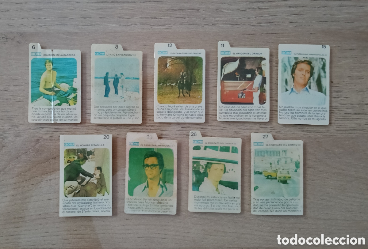 Coleccionismo cromos antiguos: Lote 9 cromos Cropan El Santo